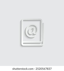 Icono de Vector de correo electrónico, libreta de mensajes 