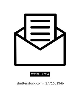 Icono de vector de correo electrónico símbolo plano moderno y sencillo para sitio web, móvil, logotipo, aplicación, interfaz de usuario