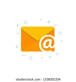 email vector icon on white, flat design