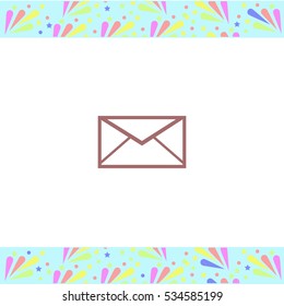 Email vector icon on white background. Isolated illustration. Business picture.