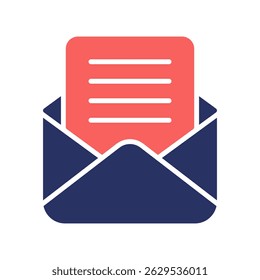 Email Vector Icon for Online Message and Digital Communication. Clean paperwork and web mail design for remote interaction. solid duo tone Icon