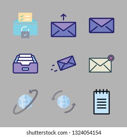 email vector icon set