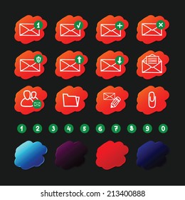 Email  vector icon set