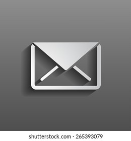 Email  vector icon with shadow- icon of letter
