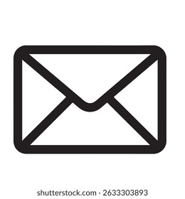 Email Vector Icon Vector Silueta editable aislado con fondo blanco