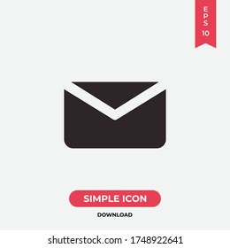 Icono de vector de correo electrónico, signo simple para sitio web y aplicación móvil.