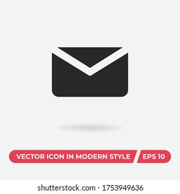 Icono de vector de correo electrónico, signo simple para sitio web y aplicación móvil.