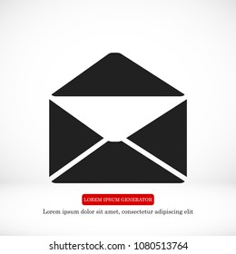 email vector icon, stock vector illustration flat design style