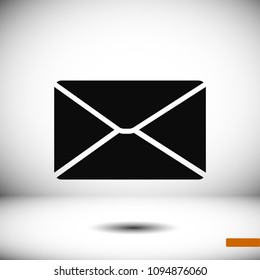 email vector icon, stock vector illustration flat design style