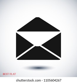 email vector icon, stock vector illustration flat design style