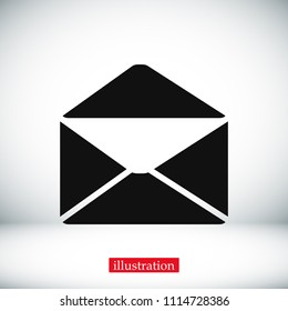 email vector icon, stock vector illustration flat design style