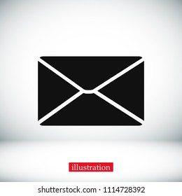 email vector icon, stock vector illustration flat design style