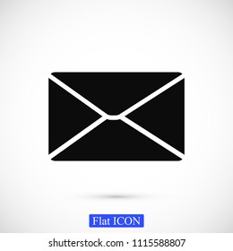 email vector icon, stock vector illustration flat design style