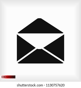 email vector icon, stock vector illustration flat design style
