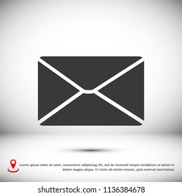 email vector icon, stock vector illustration flat design style