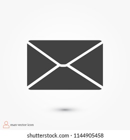email vector icon, stock vector illustration flat design style