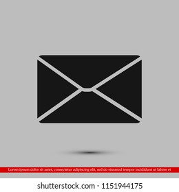 email vector icon, stock vector illustration flat design style