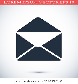email vector icon, stock vector illustration flat design style