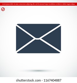 email vector icon, stock vector illustration flat design style