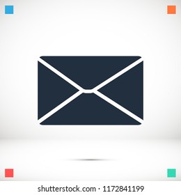email vector icon, stock vector illustration flat design style