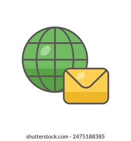 E-Mail-Vektorgrafik-Symbol mit weißem Hintergrund Vektorgrafik Stock Illustration