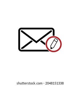 Email Vector Line Icon. Contains such Icons as typing