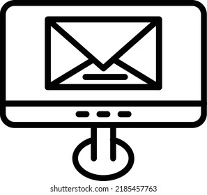 Diseño de iconos de línea de vector de correo electrónico