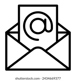 Email Vector Line Icon Design