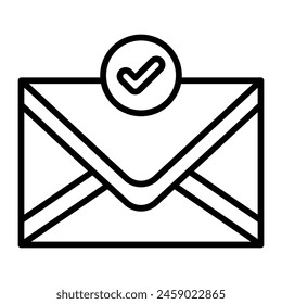 Email Vector Line Icon Design