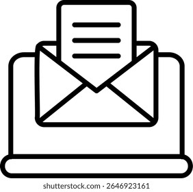 Email Vector Line Icon Design