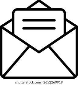 Design do ícone de linha do vetor de e-mail
