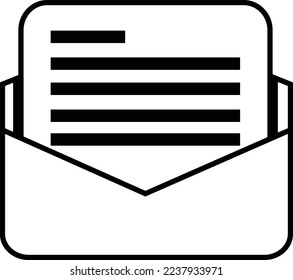 Email Vector Line Icon. inbox icon. Letter, Attachment, Envelope and more. Expanded Stroke. 