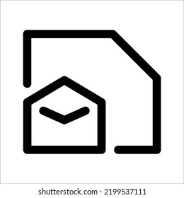 email vector line icon, on a white background.