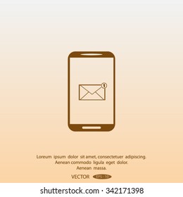 E-mail vector mobile icon