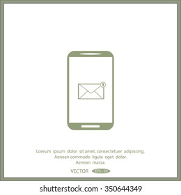 E-mail vector mobile icon