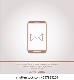 E-mail vector mobile icon
