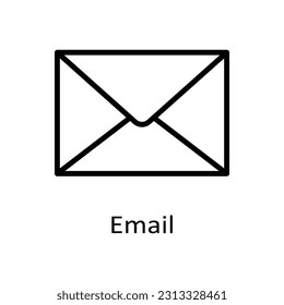 Email Vector    outline  Icon Design illustration. Digital Marketing  Symbol on White background EPS 10 File