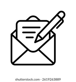 Email Vector outline icon. Eps10 file 