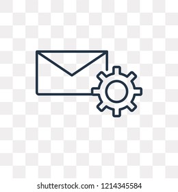 Email vector outline icon isolated on transparent background, high quality linear Email transparency concept can be used web and mobile