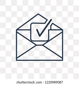 Email vector outline icon isolated on transparent background, high quality linear Email transparency concept can be used web and mobile