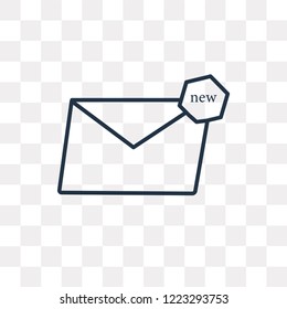 Email vector outline icon isolated on transparent background, high quality linear Email transparency concept can be used web and mobile