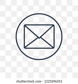 Email vector outline icon isolated on transparent background, high quality linear Email transparency concept can be used web and mobile
