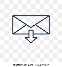 Email vector outline icon isolated on transparent background, high quality linear Email transparency concept can be used web and mobile