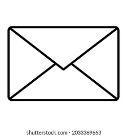 Icono De Esquema Del Vector De Correo Electrónico Aislado En Fondo Blanco

