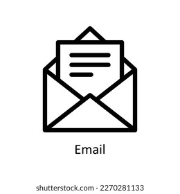 Email Vector   outline Icons. Simple stock illustration stock