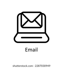 Email  Vector   outline Icons. Simple stock illustration stock