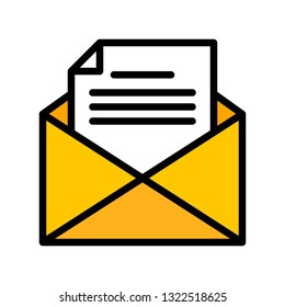 Email vector, Social media filled style editable stroke icon