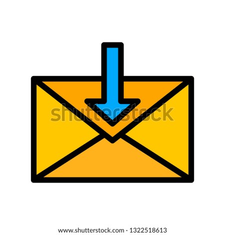 Email vector, Social media filled style editable stroke icon