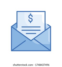 Email Vector Style illustration. Filled Outline Icon. EPS 10