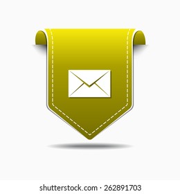 Email Vector Yellow Web Icon
